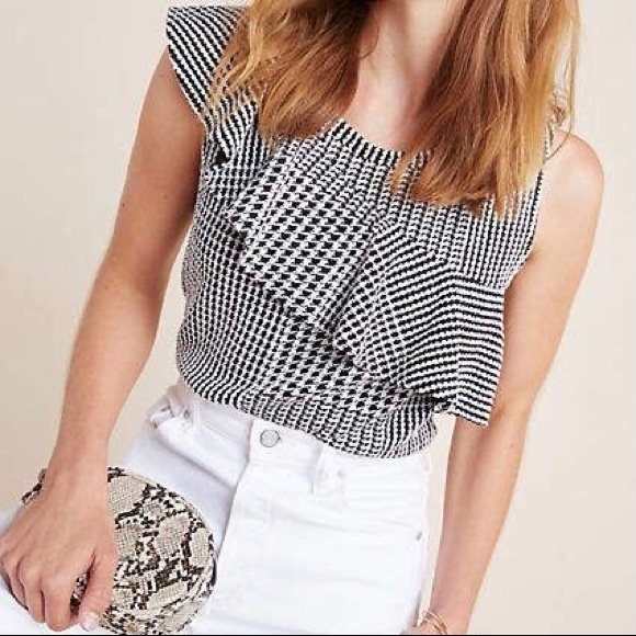 NWT Anthropologie Dolan Callan Houndstooth Top M - Picture 10 of 10